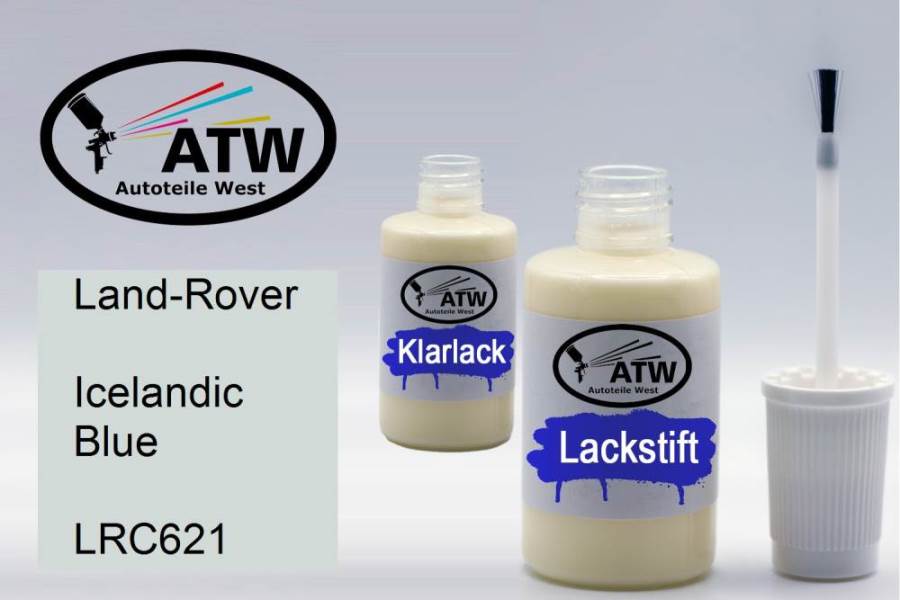 Land-Rover, Icelandic Blue, LRC621: 20ml Lackstift + 20ml Klarlack - Set, von ATW Autoteile West.